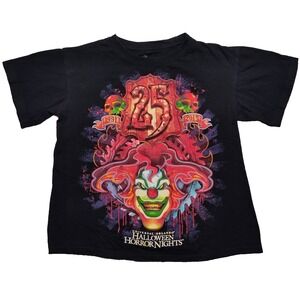 JACK THE CLOWN 25th Universal Halloween Horror Nights 2015 Women XS CROP T-shirt